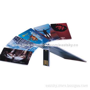 Custom Name Card USB Flash Drive with Deft Configuration, Shock-proof and Moisture-proof